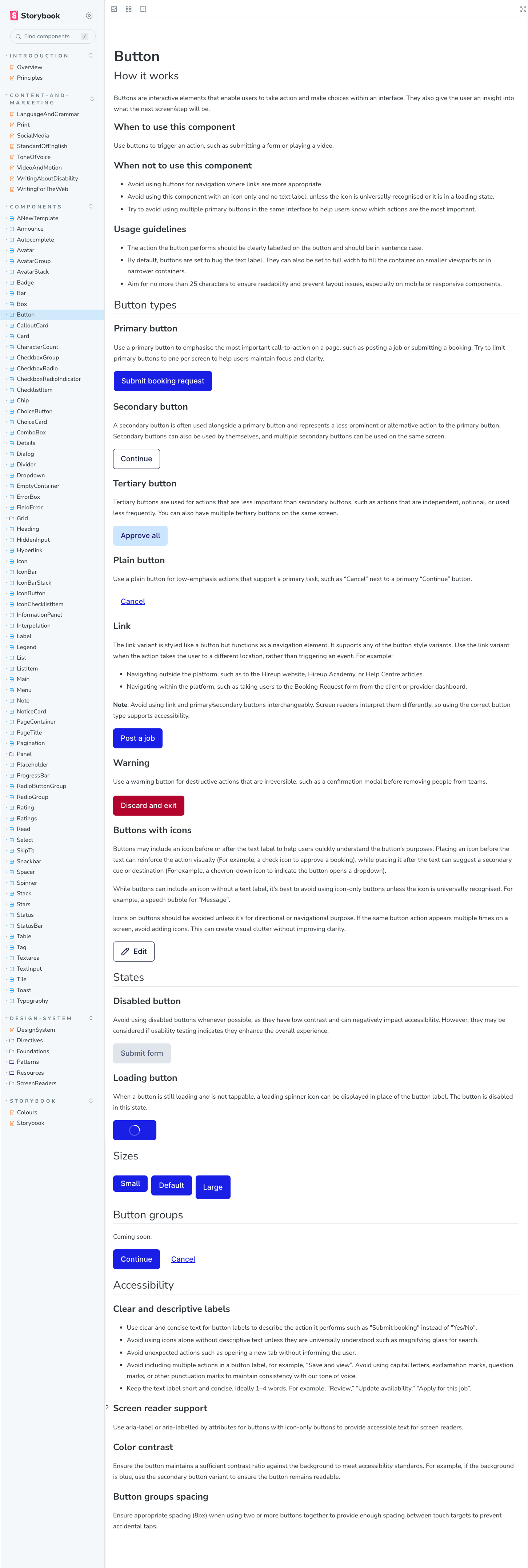 Button guidance