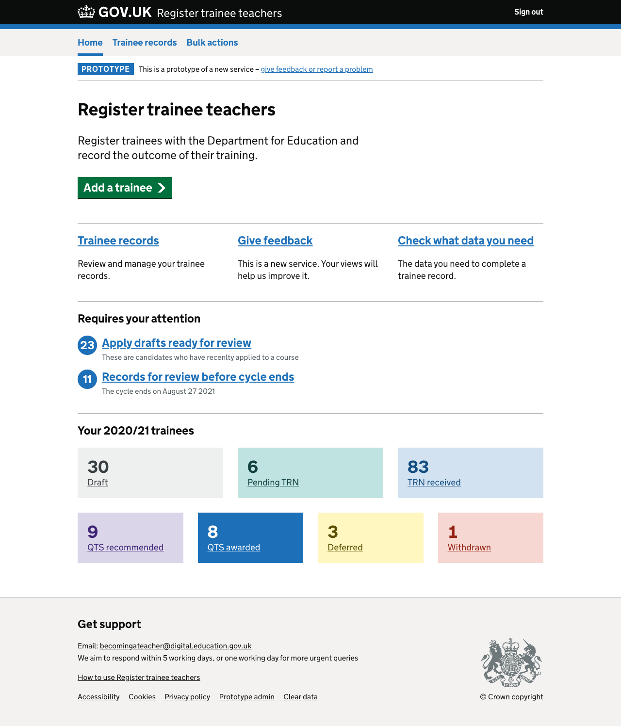 A screenshot of a dashboard