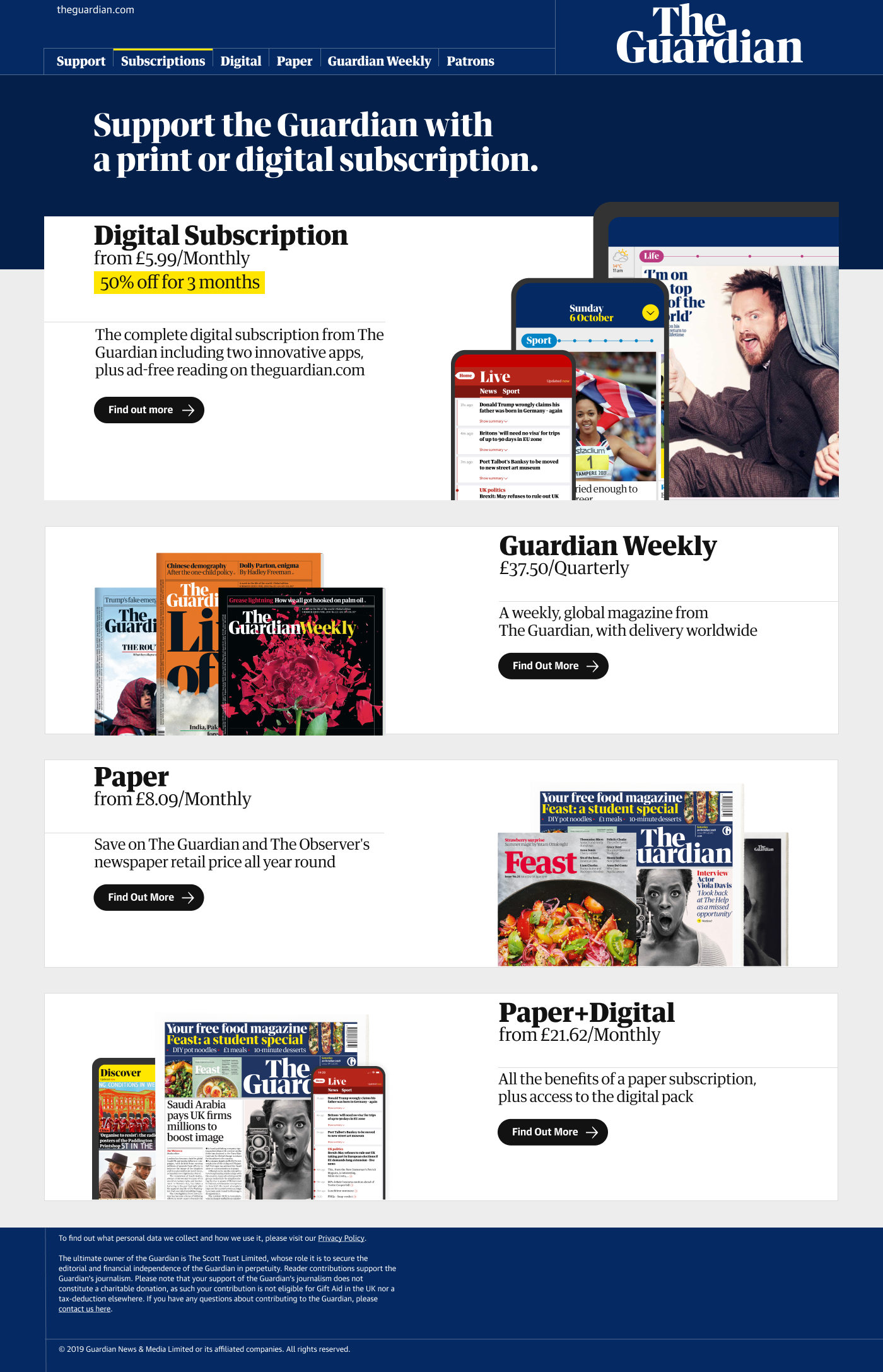 A screenshot of the updated landing page.